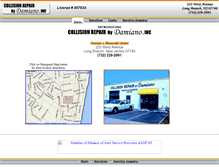Tablet Screenshot of collisionrepairbydamiano.com